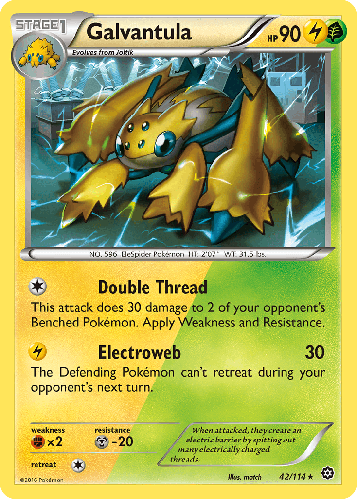 Galvantula — XY - Steam Siege Pokémon TCG card by match