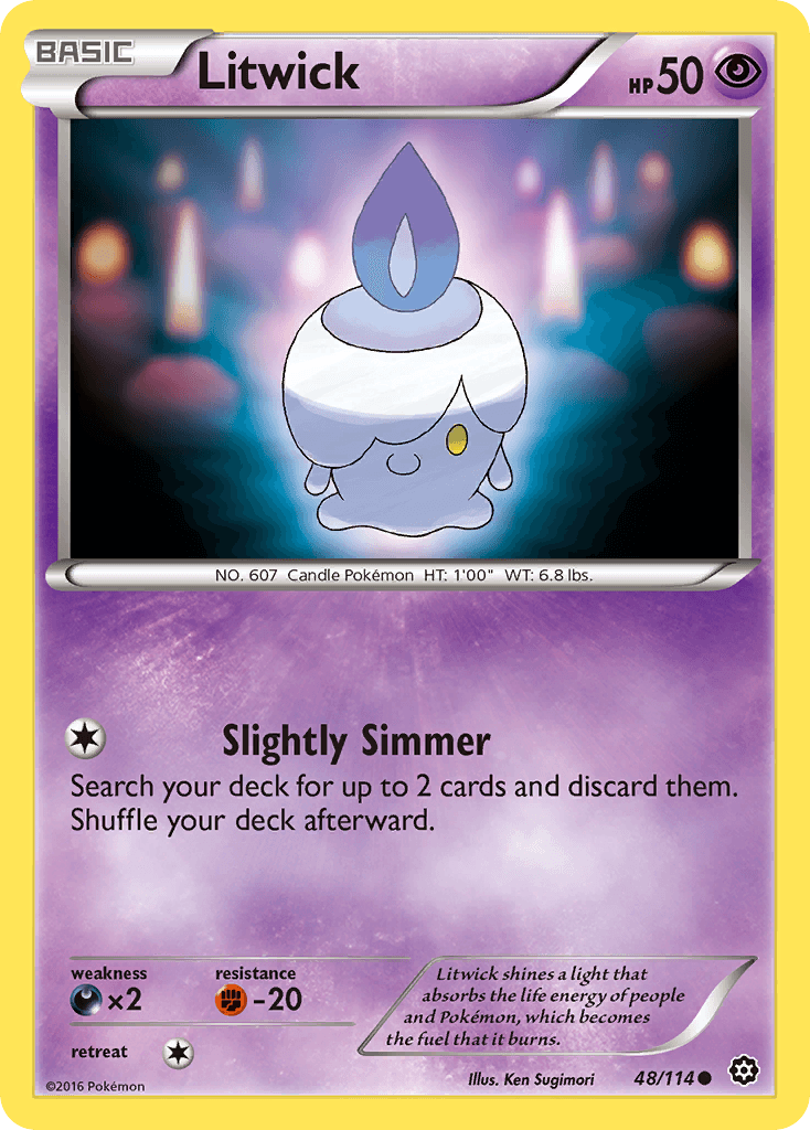 Litwick — XY - Steam Siege Pokémon TCG card by Ken Sugimori