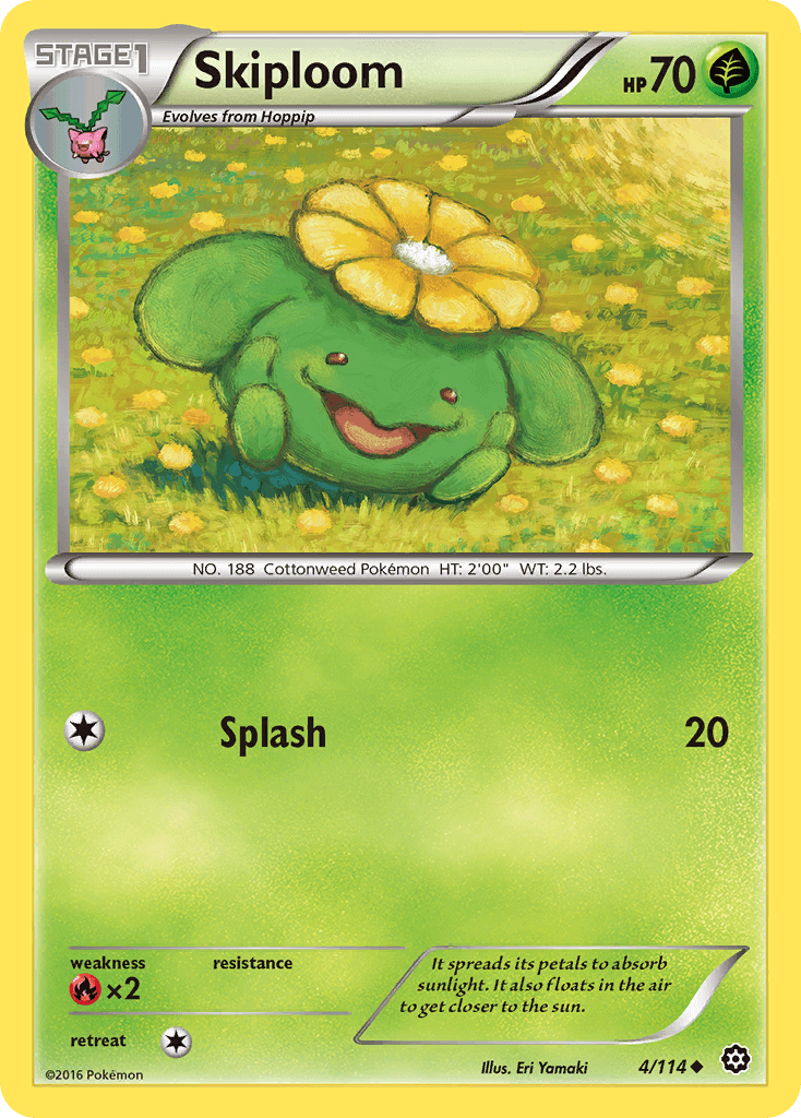 Skiploom — XY - Steam Siege Pokémon TCG card by Eri Yamaki