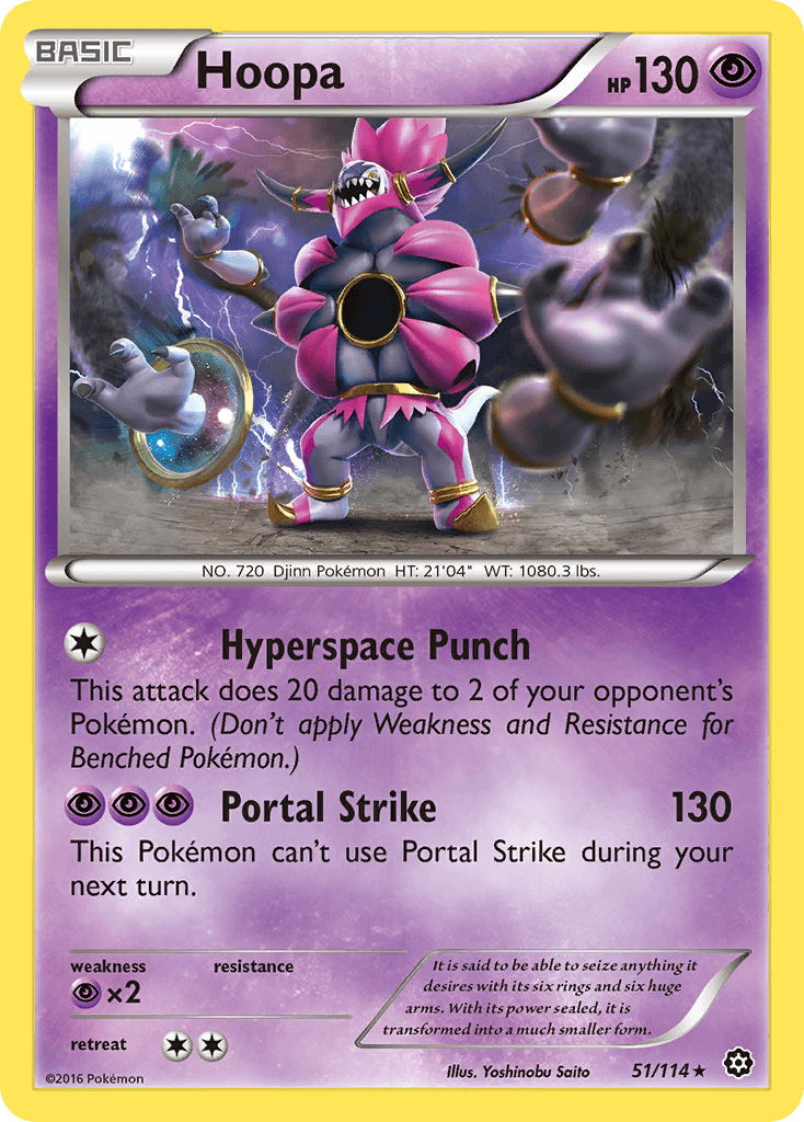 Hoopa — XY - Steam Siege Pokémon TCG card by Yoshinobu Saito