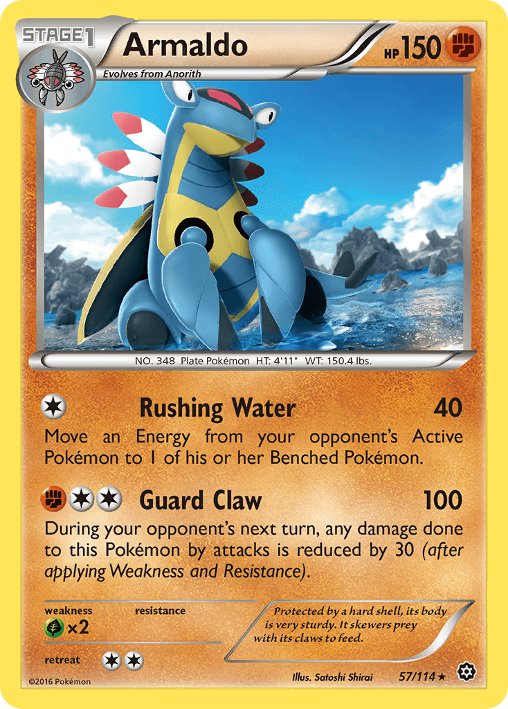 Armaldo — XY - Steam Siege Pokémon TCG card by Satoshi Shirai