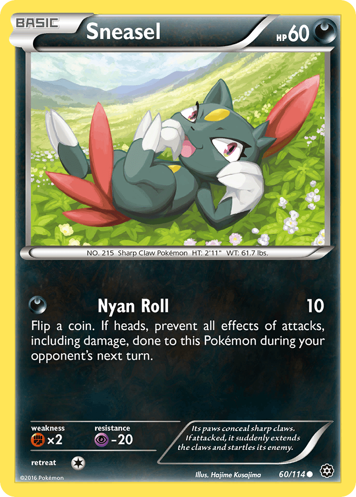 Sneasel — XY - Steam Siege Pokémon TCG card by Hajime Kusajima