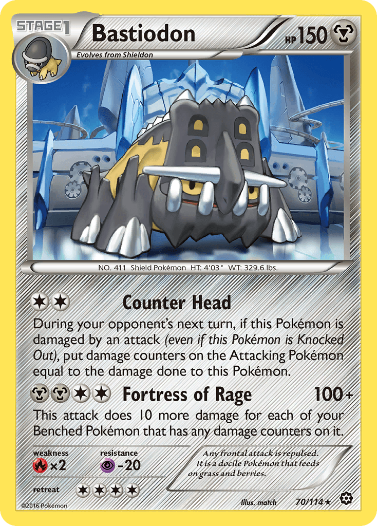Bastiodon — XY - Steam Siege Pokémon TCG card by match