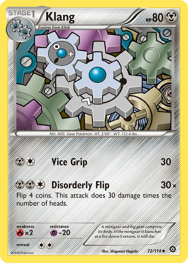 Klang — XY - Steam Siege Pokémon TCG card by Shigenori Negishi
