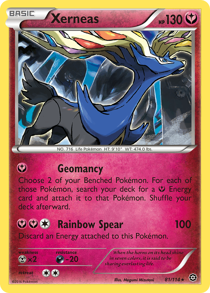 Xerneas — XY - Steam Siege Pokémon TCG card by Megumi Mizutani