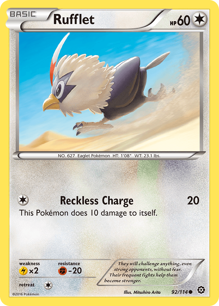 Rufflet — XY - Steam Siege Pokémon TCG card by Mitsuhiro Arita