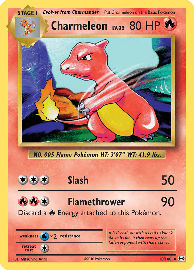 Charmeleon — XY - Evolutions Pokémon TCG card by Mitsuhiro Arita