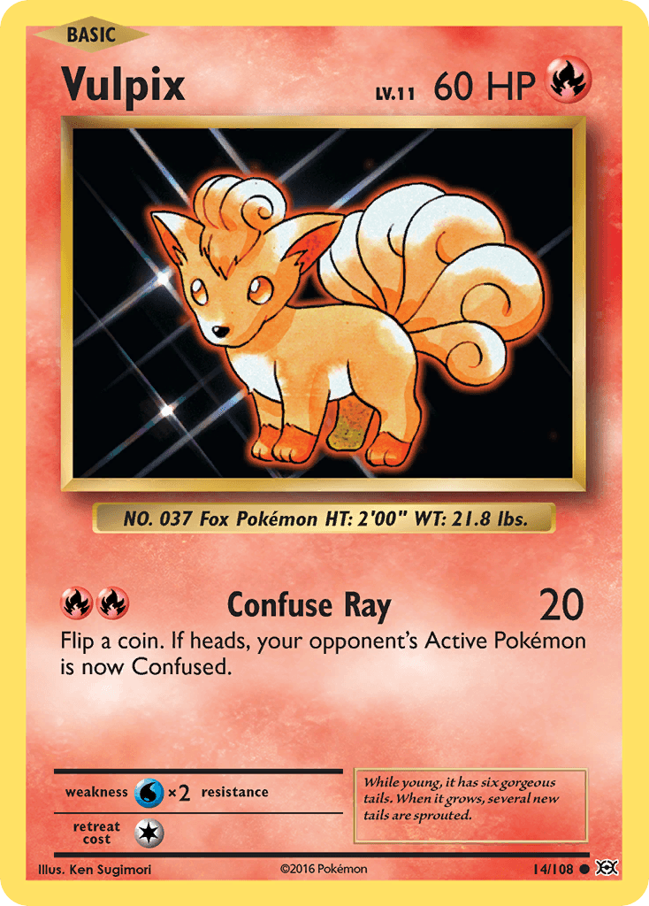 Vulpix — XY - Evolutions Pokémon TCG card by Ken Sugimori