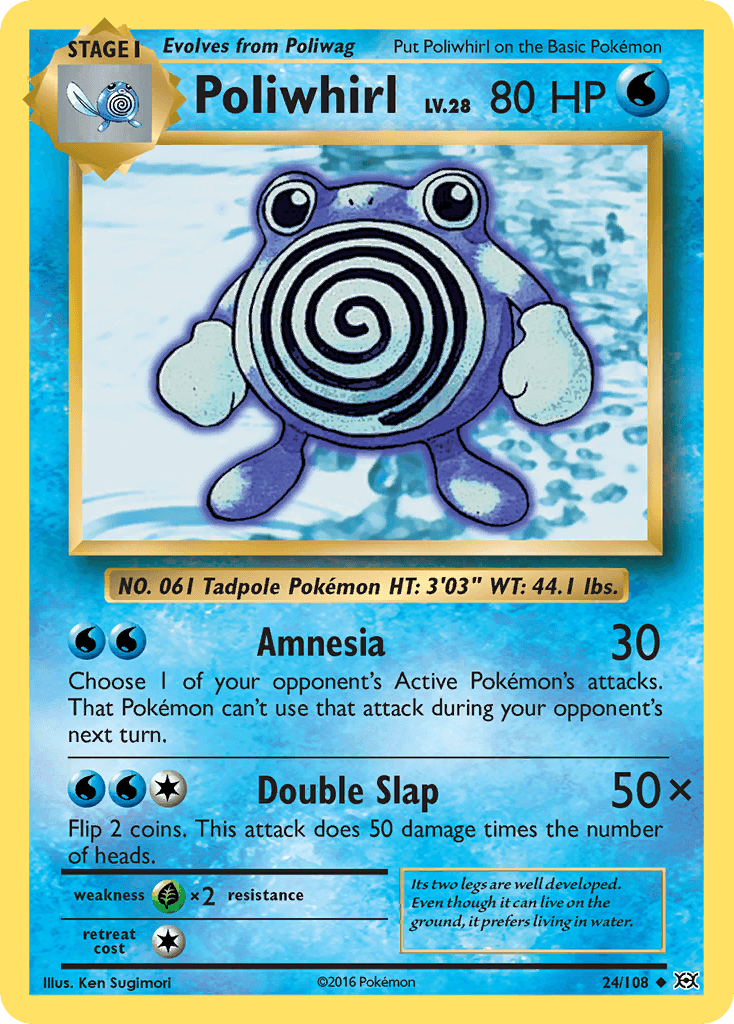 Poliwhirl — XY - Evolutions Pokémon TCG card by Ken Sugimori