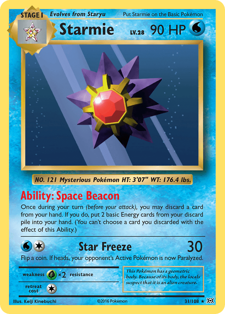 Starmie — XY - Evolutions Pokémon TCG card by Keiji Kinebuchi