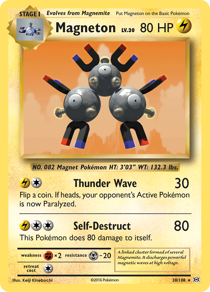 Magneton — XY - Evolutions Pokémon TCG card by Keiji Kinebuchi