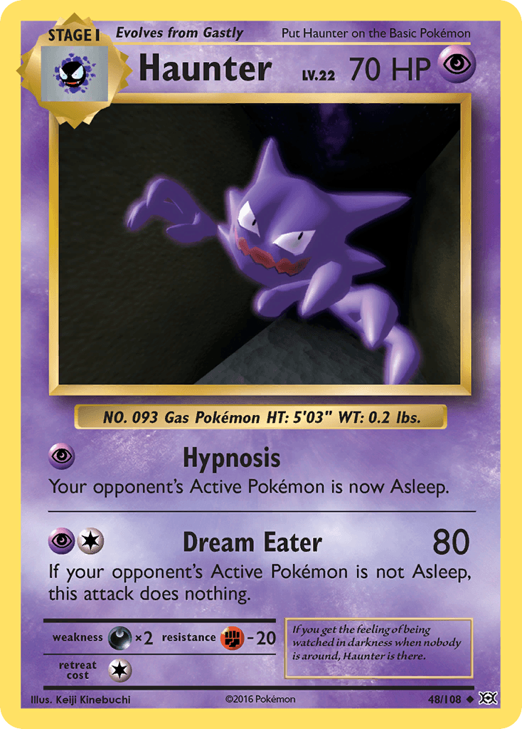 Haunter — XY - Evolutions Pokémon TCG card by Keiji Kinebuchi