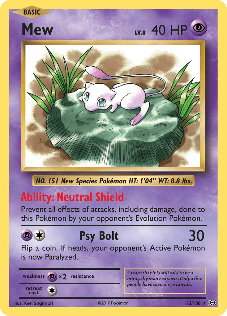 Mew — XY - Evolutions Pokémon TCG card by Ken Sugimori