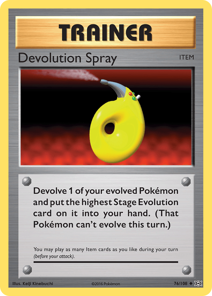 Devolution Spray — XY - Evolutions Pokémon TCG card by Keiji Kinebuchi