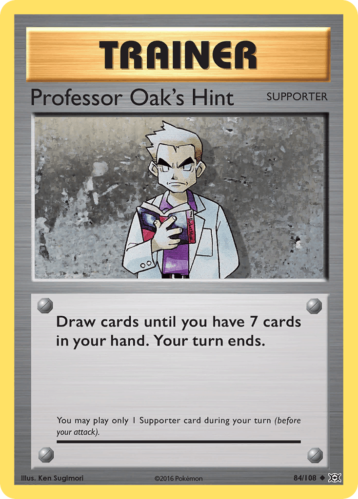 Professor Oak's Hint — XY - Evolutions Pokémon TCG card by Ken Sugimori
