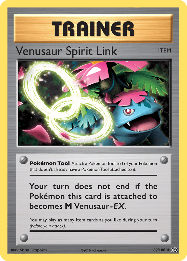 Venusaur Spirit Link — XY - Evolutions Pokémon TCG card by 5ban Graphics