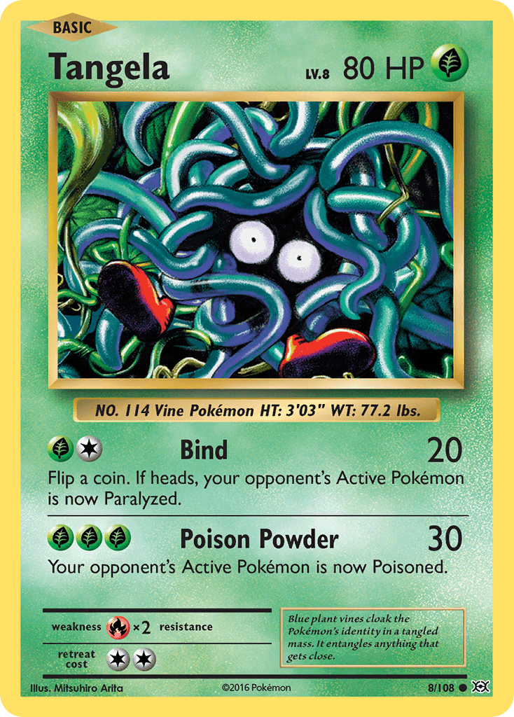 Tangela — XY - Evolutions Pokémon TCG card by Mitsuhiro Arita
