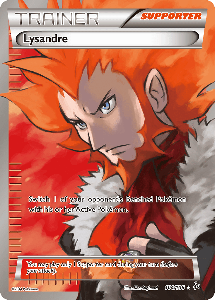 Lysandre (104 Full Art) — XY - Flashfire Pokémon TCG card by Ken Sugimori