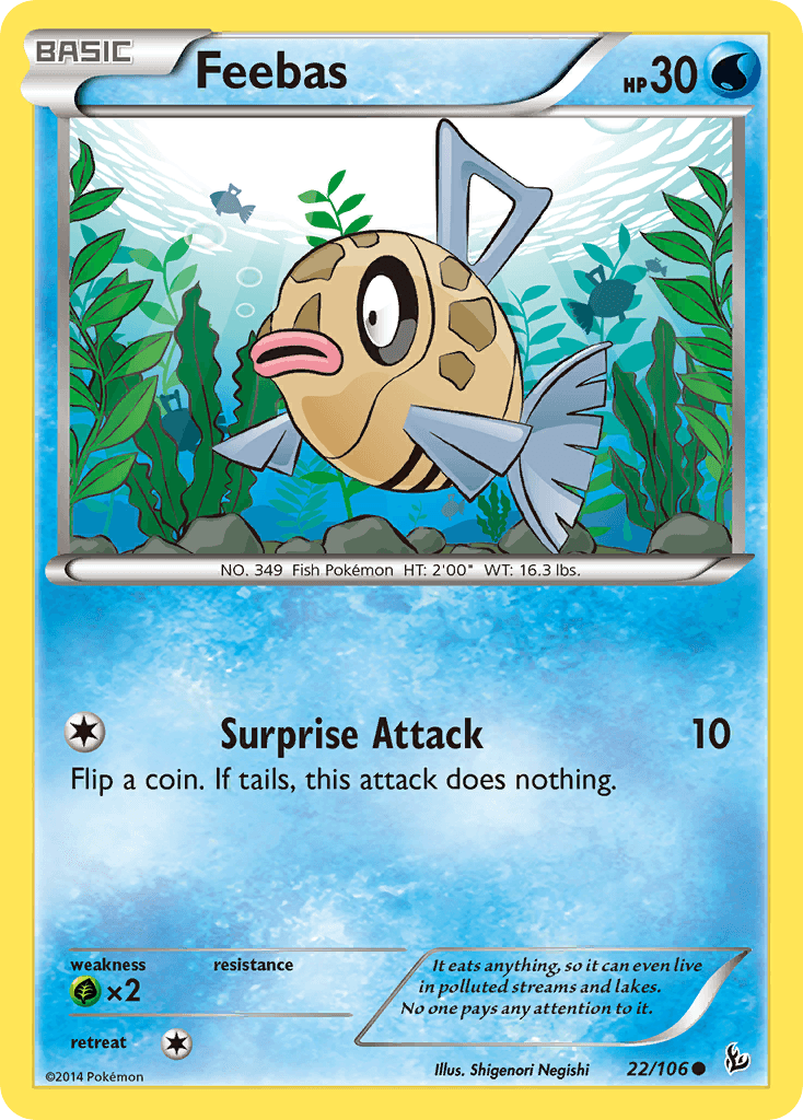 Feebas — XY - Flashfire Pokémon TCG card by Shigenori Negishi