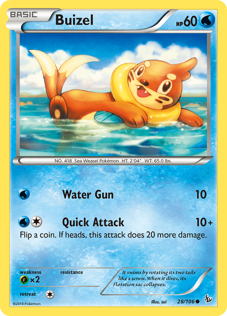 Buizel — XY - Flashfire Pokémon TCG card by sui