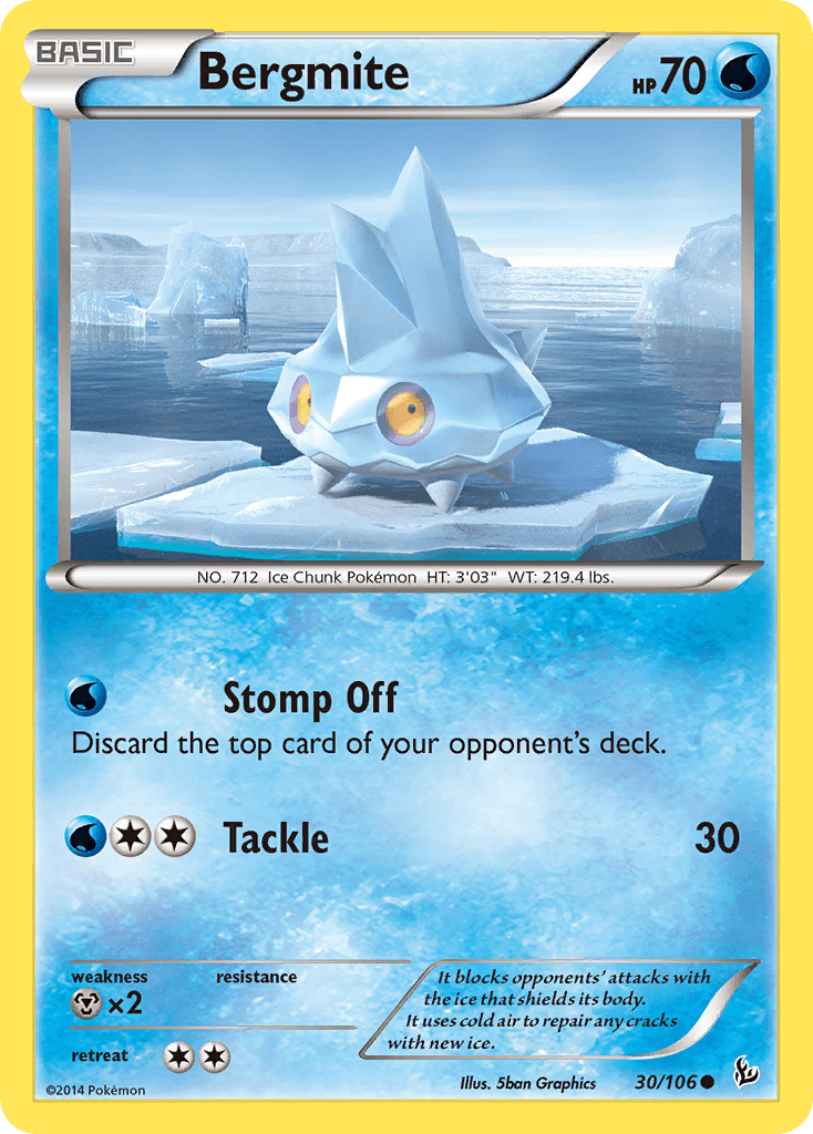 Bergmite — XY - Flashfire Pokémon TCG card by 5ban Graphics