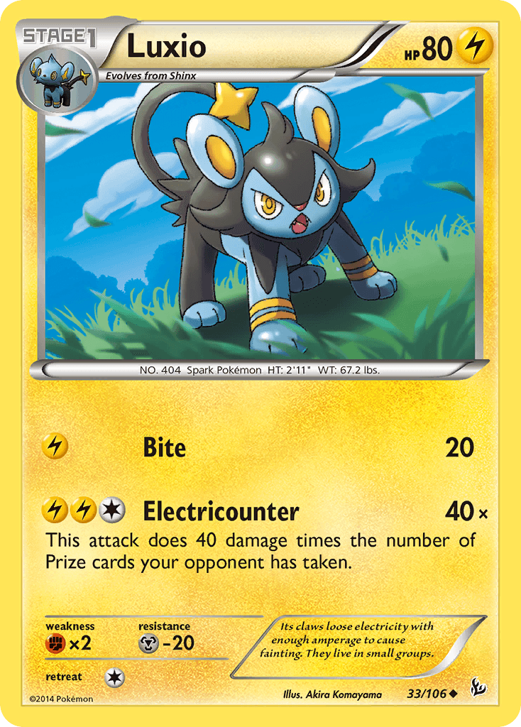 Luxio — XY - Flashfire Pokémon TCG card by Akira Komayama