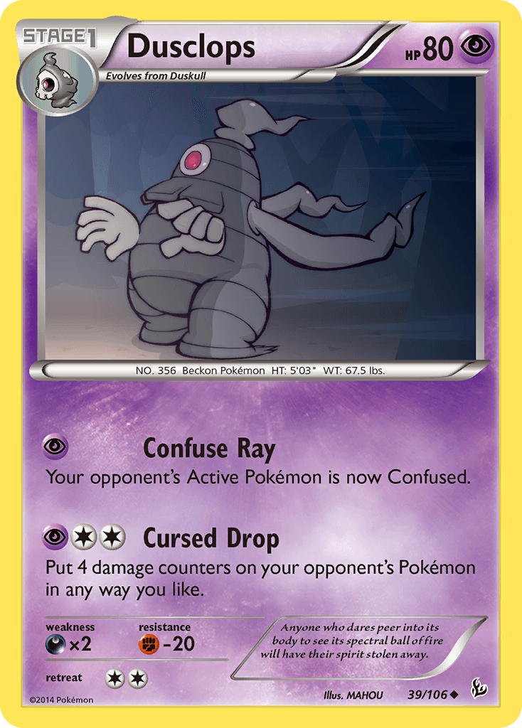 Dusclops — XY - Flashfire Pokémon TCG card by MAHOU
