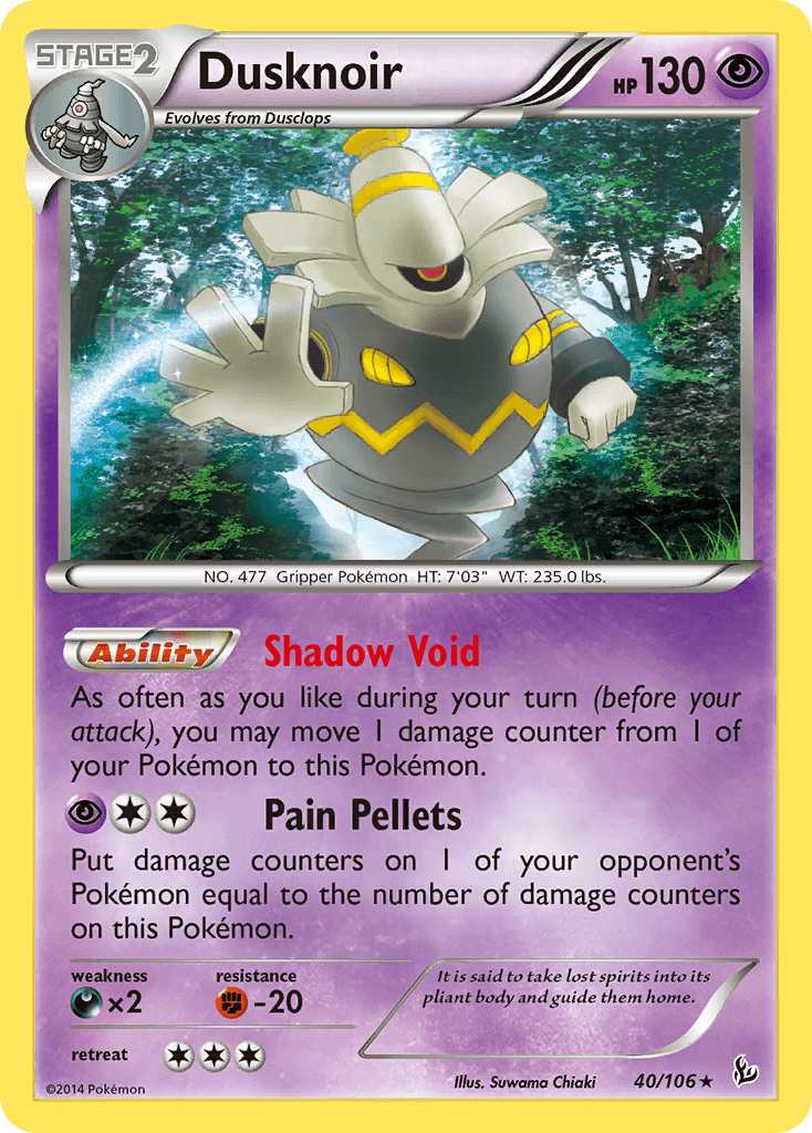 Dusknoir — XY - Flashfire Pokémon TCG card by Suwama Chiaki