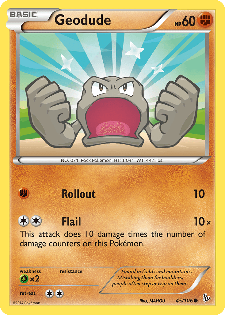 Geodude — XY - Flashfire Pokémon TCG card by MAHOU