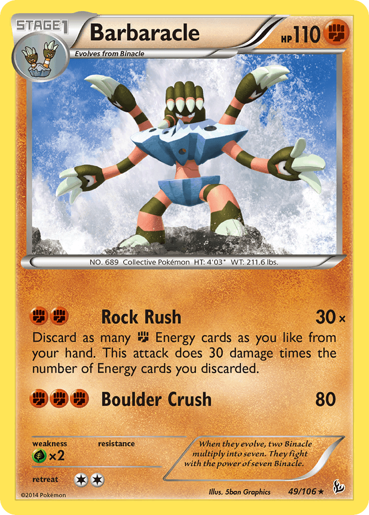 Barbaracle — XY - Flashfire Pokémon TCG card by 5ban Graphics