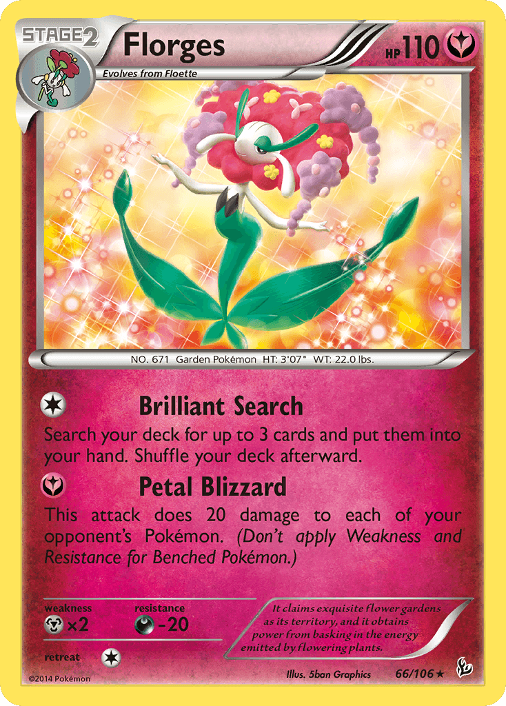 Florges — XY - Flashfire Pokémon TCG card by 5ban Graphics