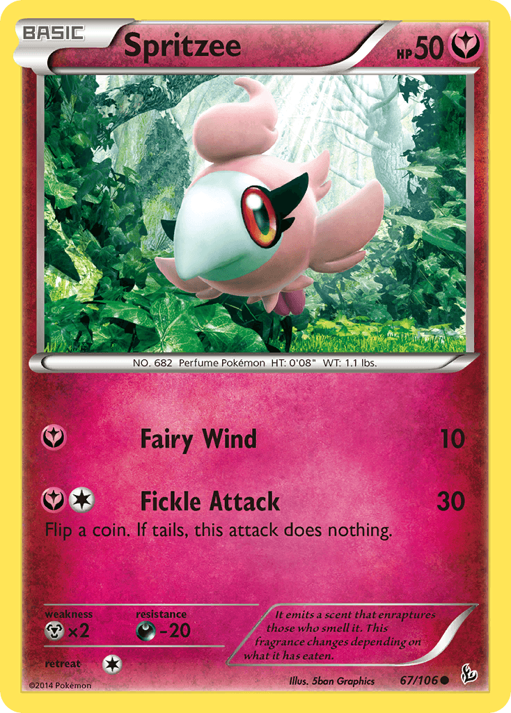 Spritzee — XY - Flashfire Pokémon TCG card by 5ban Graphics