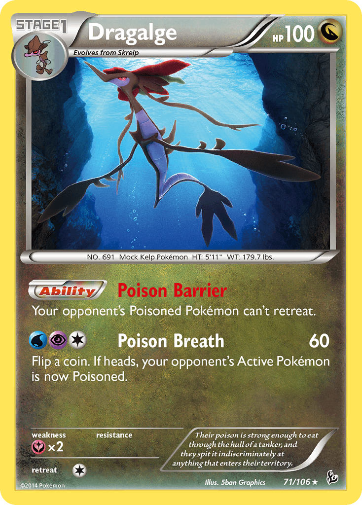 Dragalge — XY - Flashfire Pokémon TCG card by 5ban Graphics