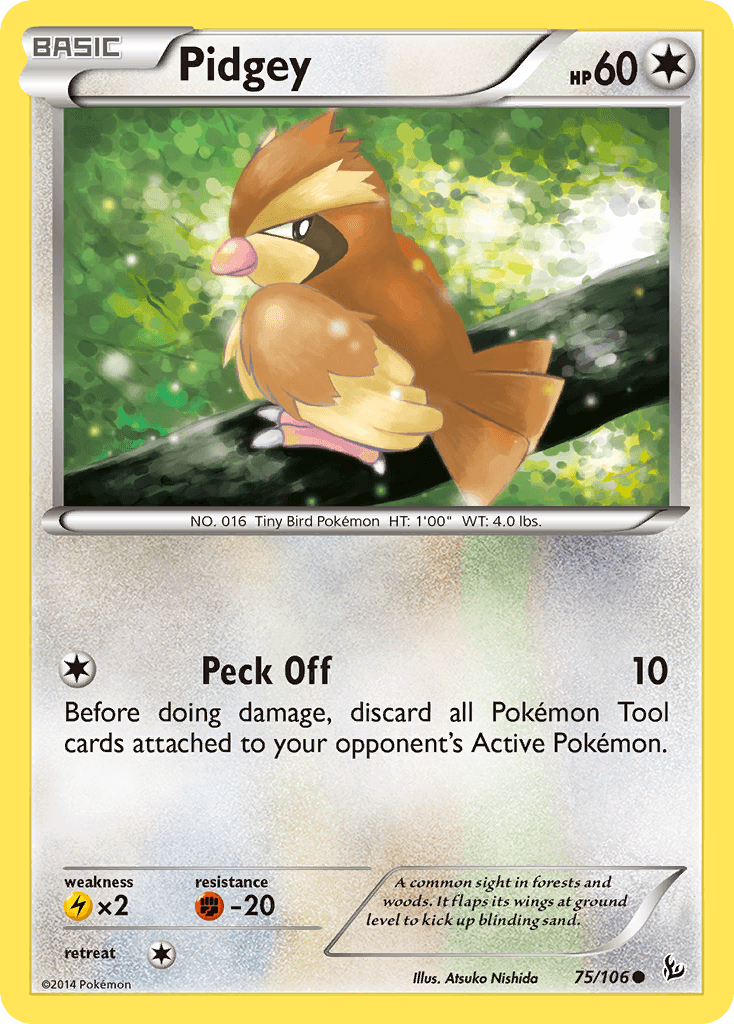 Pidgey — XY - Flashfire Pokémon TCG card by Atsuko Nishida