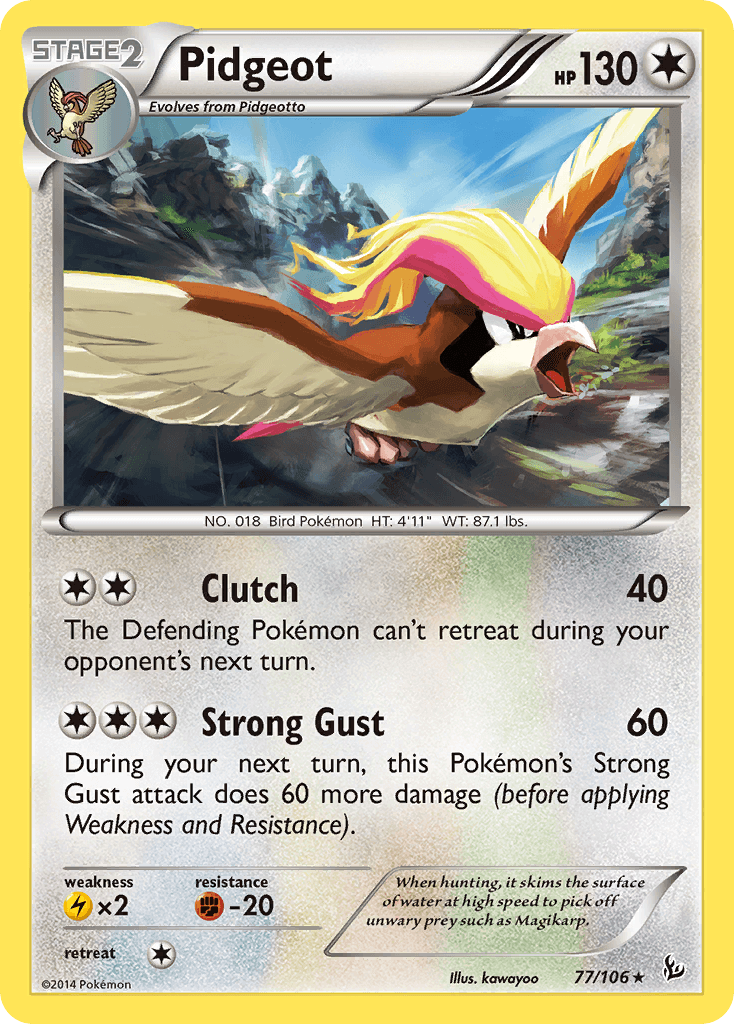 Pidgeot — XY - Flashfire Pokémon TCG card by kawayoo