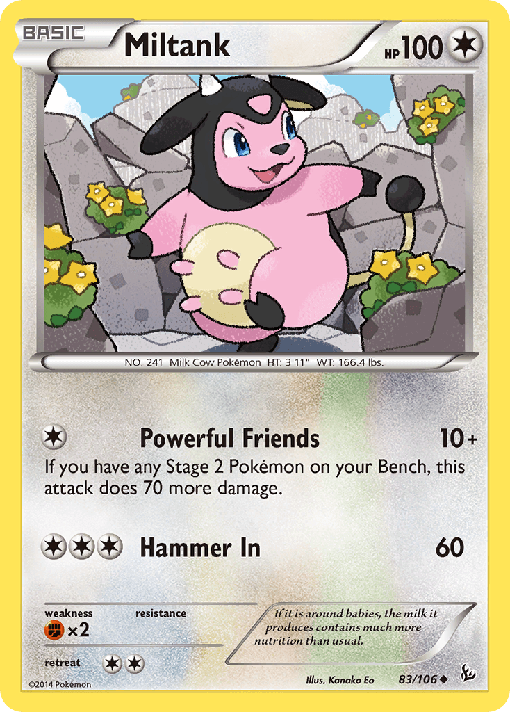Miltank — XY - Flashfire Pokémon TCG card by Kanako Eo