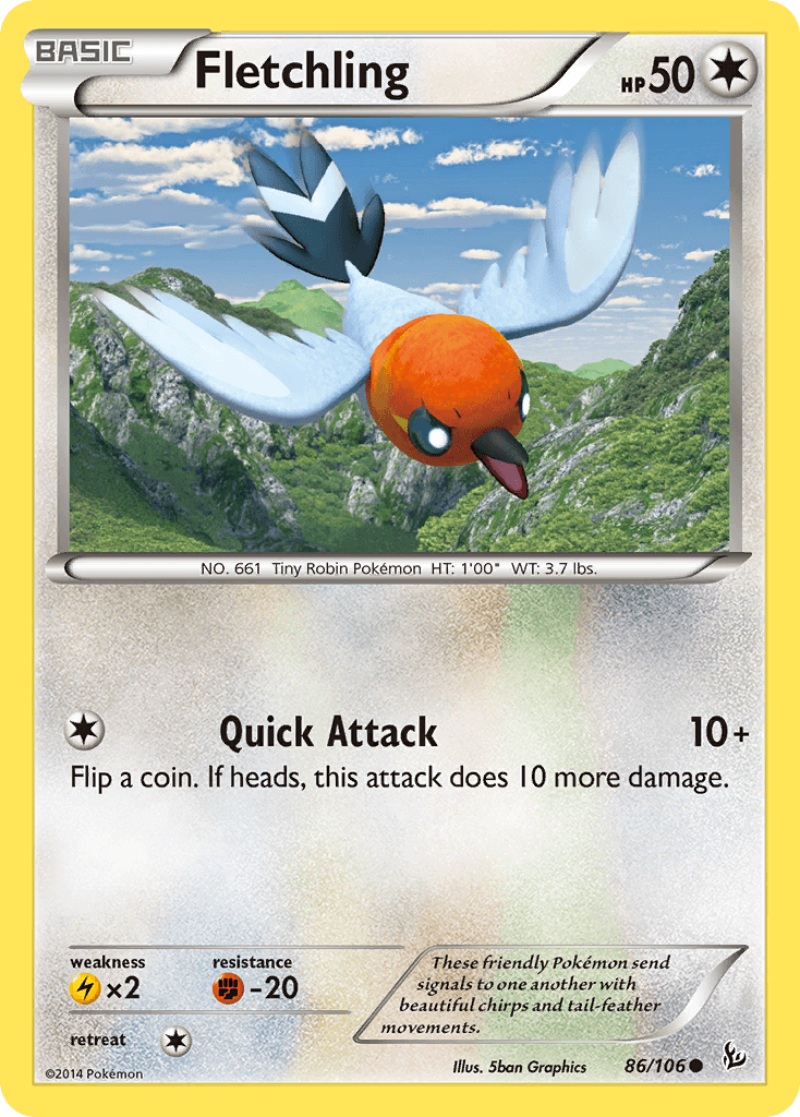 Fletchling — XY - Flashfire Pokémon TCG card by 5ban Graphics