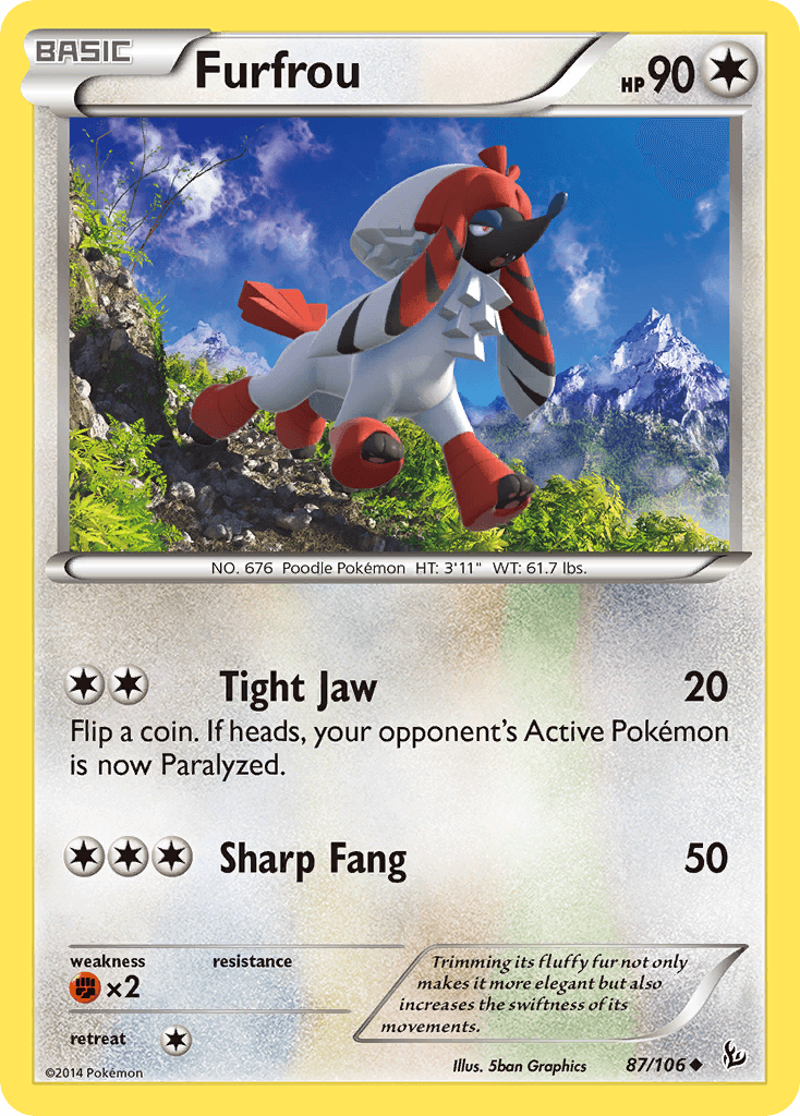 Furfrou — XY - Flashfire Pokémon TCG card by 5ban Graphics