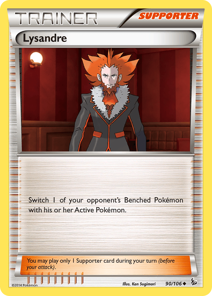 Lysandre — XY - Flashfire Pokémon TCG card by Ken Sugimori