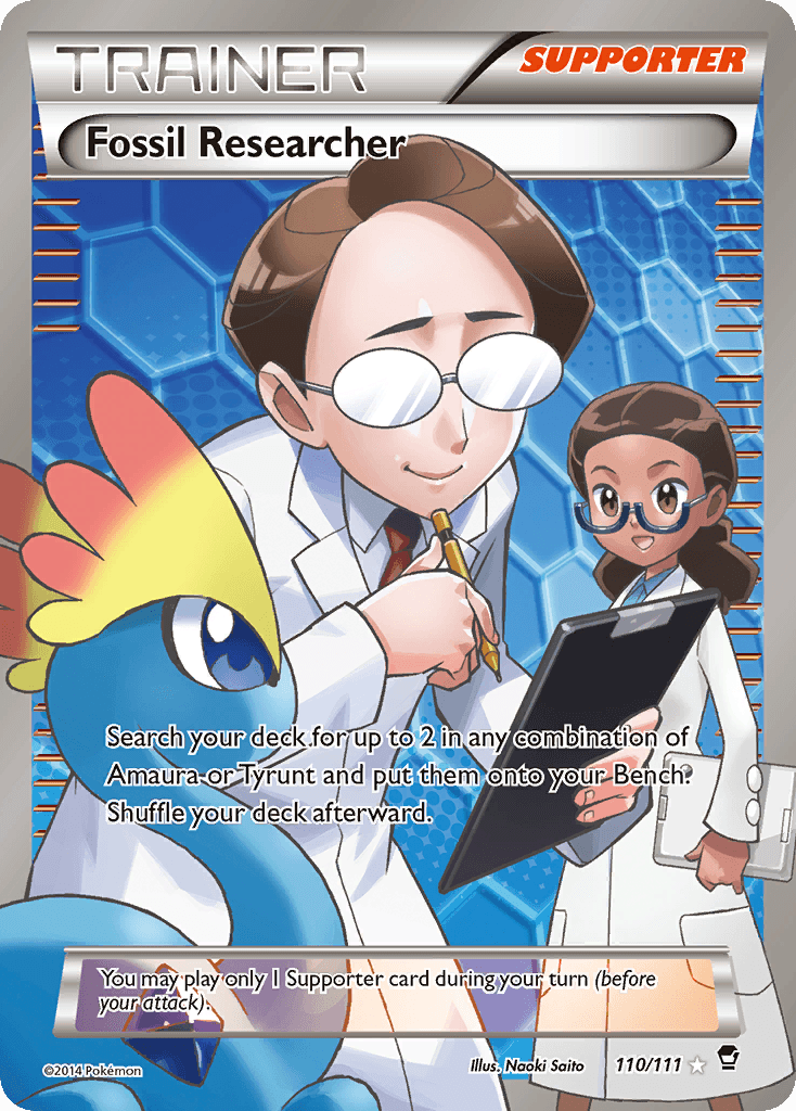 Fossil Researcher (110 Full Art) — XY - Furious Fists Pokémon TCG card by Naoki Saito