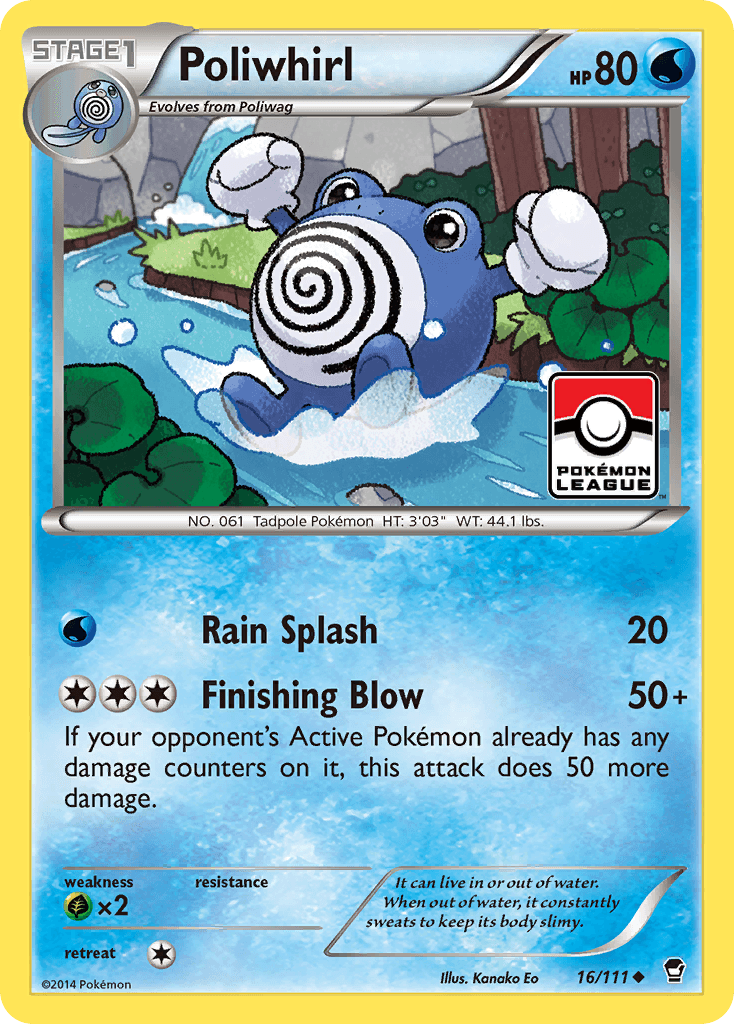 Poliwhirl — XY - Furious Fists Pokémon TCG card by Kanako Eo
