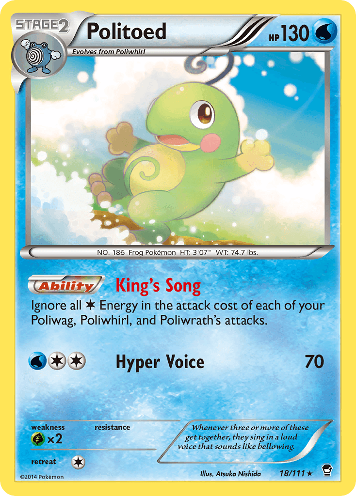 Politoed — XY - Furious Fists Pokémon TCG card by Atsuko Nishida