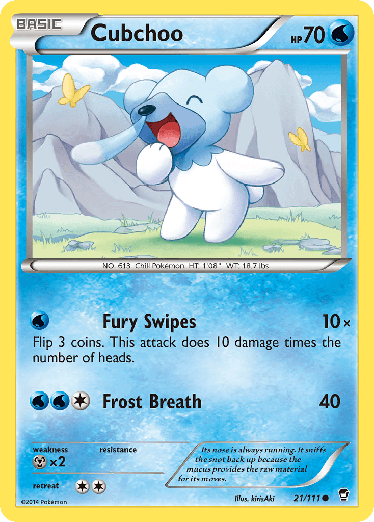 Cubchoo — XY - Furious Fists Pokémon TCG card by kirisAki