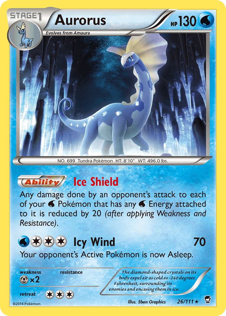 Aurorus — XY - Furious Fists Pokémon TCG card by 5ban Graphics