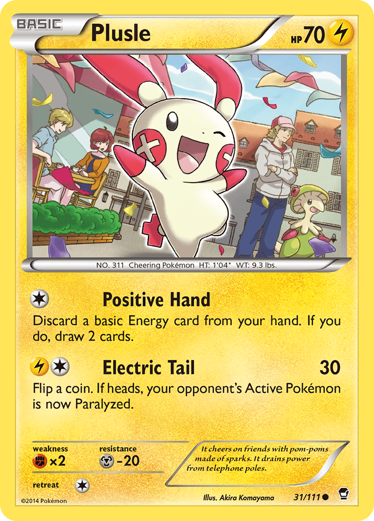 Plusle — XY - Furious Fists Pokémon TCG card by Akira Komayama