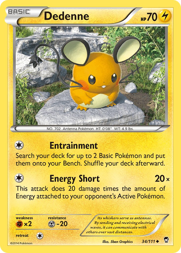 Dedenne — XY - Furious Fists Pokémon TCG card by 5ban Graphics