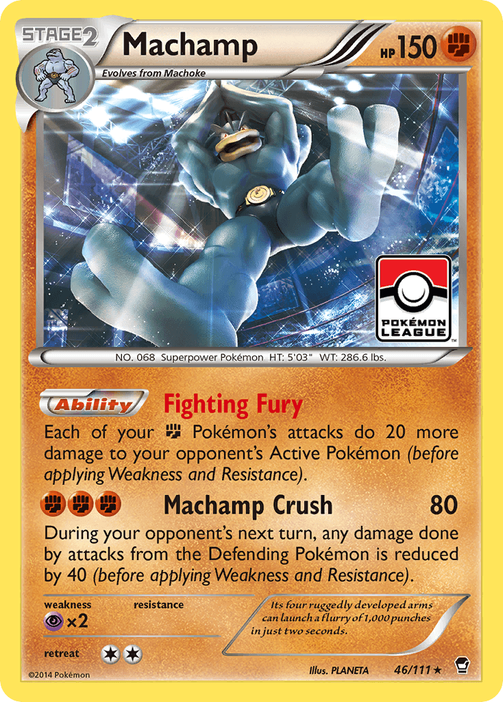 Machamp — XY - Furious Fists Pokémon TCG card by PLANETA