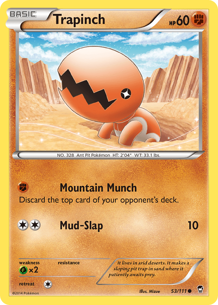 Trapinch — XY - Furious Fists Pokémon TCG card by Mizue