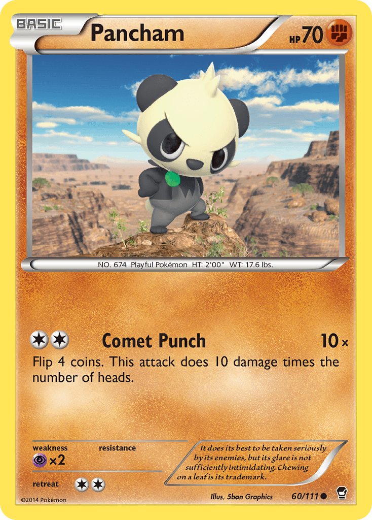 Pancham (60) — XY - Furious Fists Pokémon TCG card by Sben Graphics