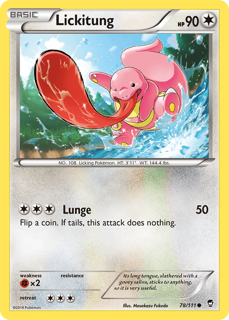 Lickitung — XY - Furious Fists Pokémon TCG card by Masakazu Fukuda